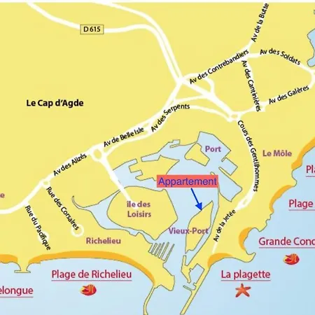 La Brigantine 607, T2 Vue Mer, Piscine, Tennis Apartment